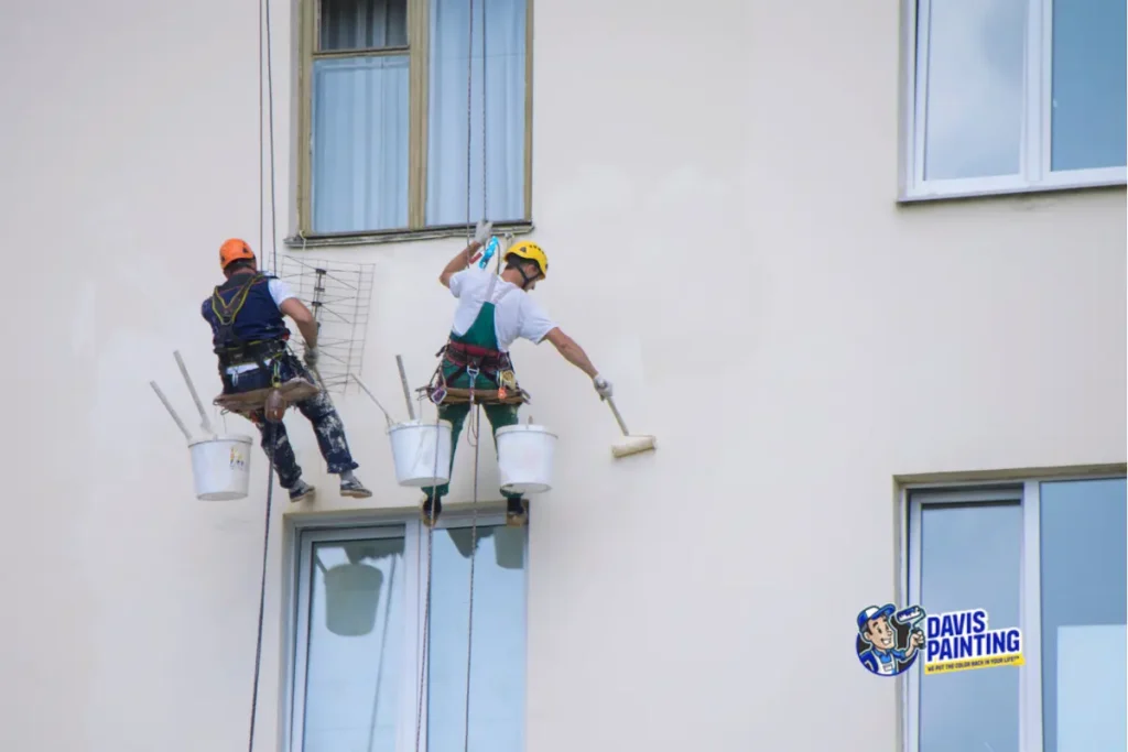 Commercial painting contractor Pennsylvania — professional crew painting exterior of a large commercial building